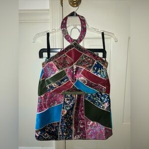 Vintage 2 Piece Sherri Hill Set Color Block Size 0 Halter Top And Pencil Skirt